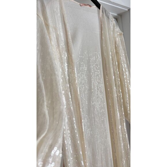 Hutch Anthropologie Jackson Sequin-Embellished Duster White Size S - Picture 3 of 6